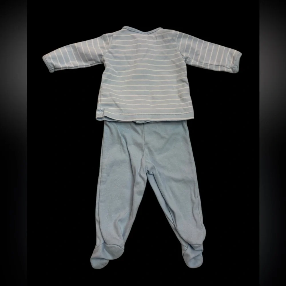 Carter's Light Blue Striped Baby Set